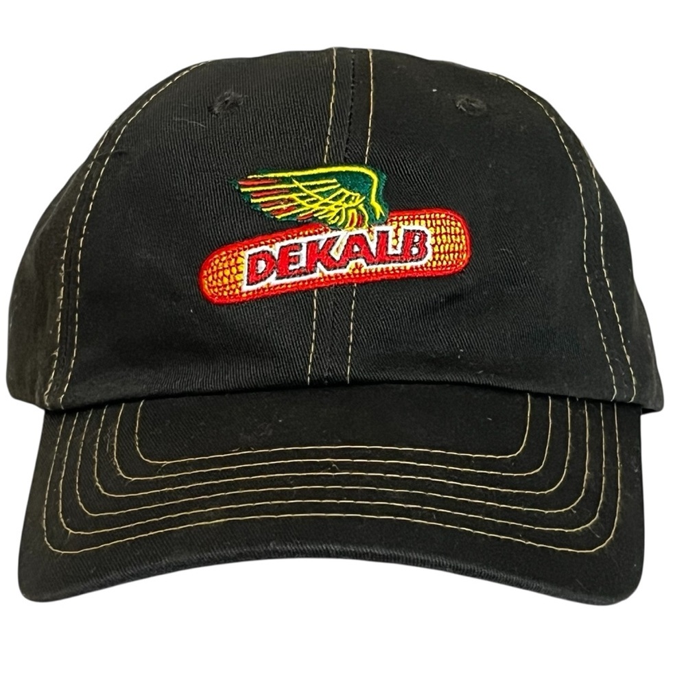 K-Products' DeKalb Adjustable Black Cotton Baseball Cap
